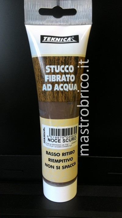 Stucco fibrato ad acqua BIANCO 250g- basso ritiro riempitivo non si spacca