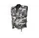 Gilet multitasche MIMETICO grigio/nero TAGLIA M - 100% cotone non imbottito - ISSA