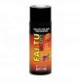 Bomboletta Spray ALTA TEMPERATURA colori NERO / ROSSO ml 400 - FINO A 600°C