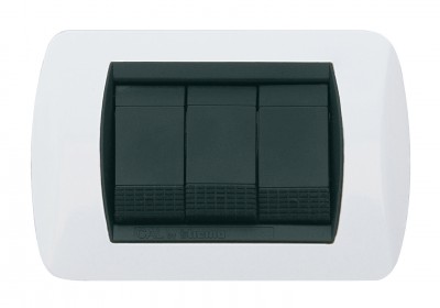 PLACCA LIVING INTERNATIONAL IN METALLO VERNICIATO 3 POSTI