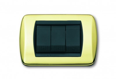 PLACCA LIVING INTERNATIONAL IN METALLO 3 POSTI - CAL