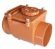 VALVOLA ANTIRIFLUSSO IN PVC ROSSO AD INCOLAGGIO D. 140