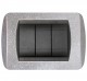 PLACCA LIVING 3P ZAMA ARGENTO GLITTER
