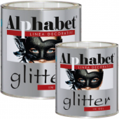 GLITTER per PITTURA-smalti acrilici all'acqua-flatting color ARGENTO - PER PARETI-MOBILI ML.250